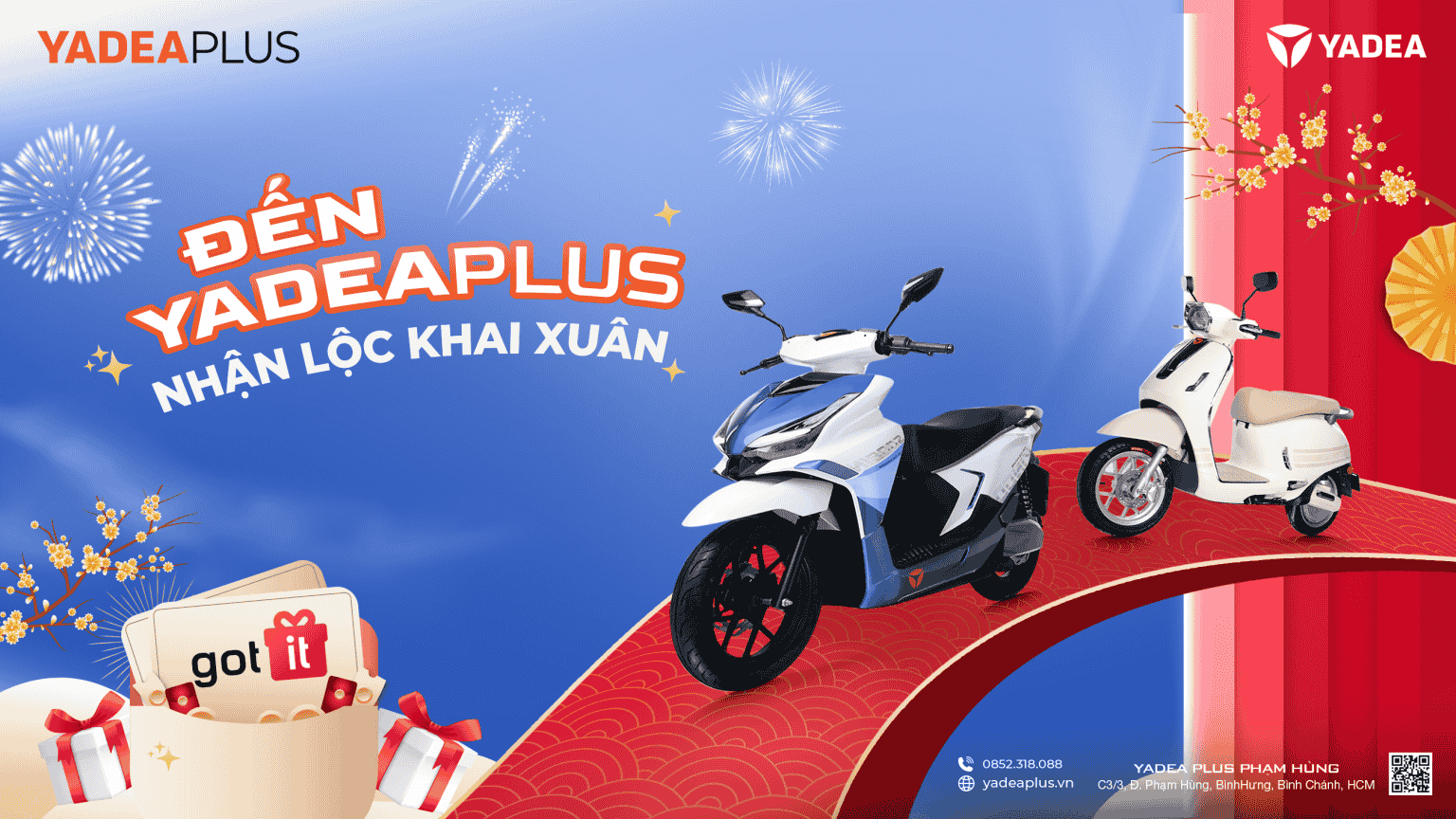 Đến Yadea Plus nhận lộc khai Xuân