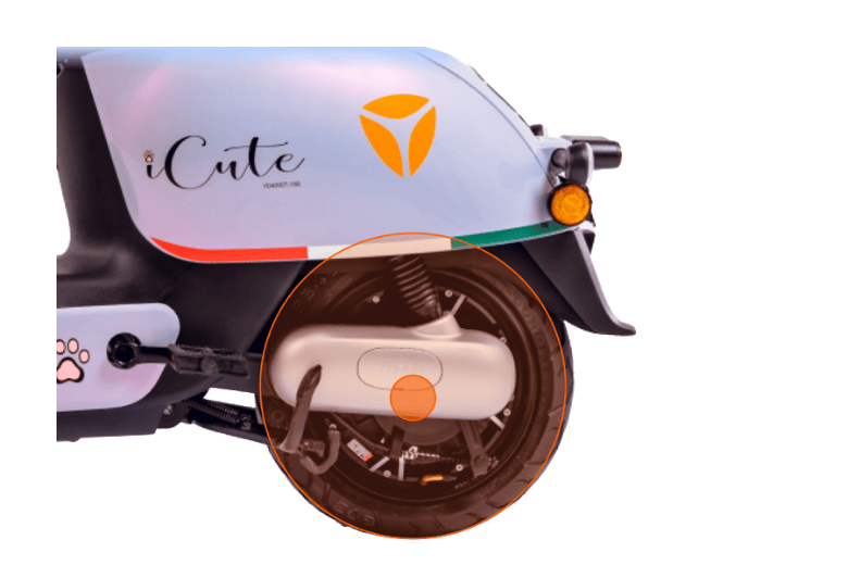 xe máy điện yadea icute hệ thống phanh sau
